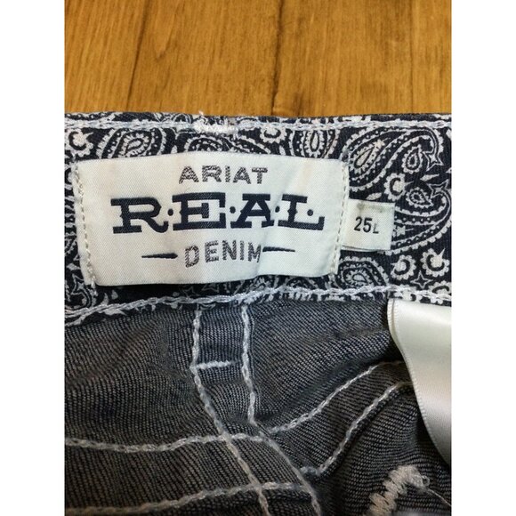 NWT Ariat Real Denim Womens Mid Rise Straight Stretch Jeans Size 25 L Western - Picture 3 of 7